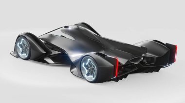 Markasız, jenerik konsept bir arabanın 3 boyutlu çizimi