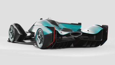 Markasız, jenerik konsept bir arabanın 3 boyutlu çizimi