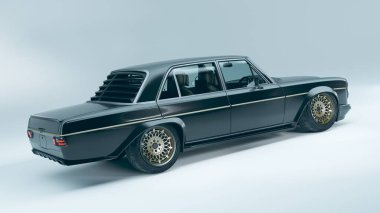 Markasız, jenerik konsept bir arabanın 3 boyutlu çizimi