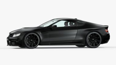 Markasız, jenerik konsept bir arabanın 3 boyutlu çizimi