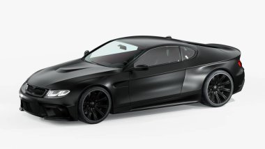 Markasız, jenerik konsept bir arabanın 3 boyutlu çizimi