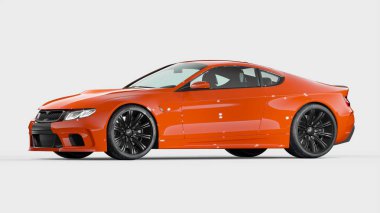 Markasız, jenerik konsept bir arabanın 3 boyutlu çizimi