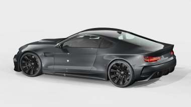 Markasız, jenerik konsept bir arabanın 3 boyutlu çizimi