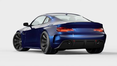 Markasız, jenerik konsept bir arabanın 3 boyutlu çizimi