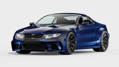 Markasız, jenerik konsept bir arabanın 3 boyutlu çizimi