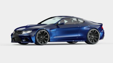 Markasız, jenerik konsept bir arabanın 3 boyutlu çizimi