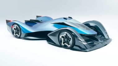 Markasız, jenerik konsept bir arabanın 3 boyutlu çizimi