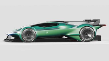 Markasız, jenerik konsept bir arabanın 3 boyutlu çizimi