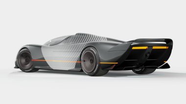 Markasız, jenerik konsept bir arabanın 3 boyutlu çizimi