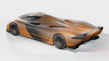 Markasız, jenerik konsept bir arabanın 3 boyutlu çizimi