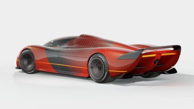 Markasız, jenerik konsept bir arabanın 3 boyutlu çizimi