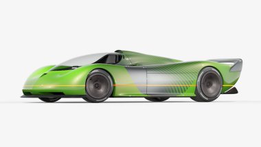 Markasız, jenerik konsept bir arabanın 3 boyutlu çizimi