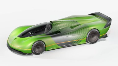 Markasız, jenerik konsept bir arabanın 3 boyutlu çizimi