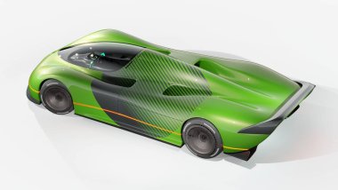 Markasız, jenerik konsept bir arabanın 3 boyutlu çizimi