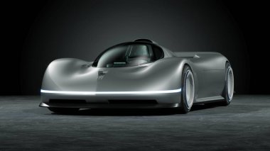 Markasız, jenerik konsept bir arabanın 3 boyutlu çizimi