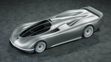 Markasız, jenerik konsept bir arabanın 3 boyutlu çizimi