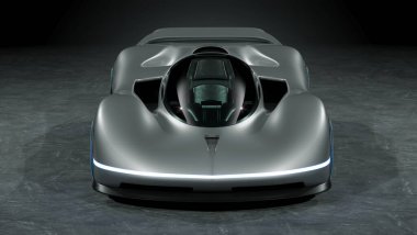 Markasız, jenerik konsept bir arabanın 3 boyutlu çizimi