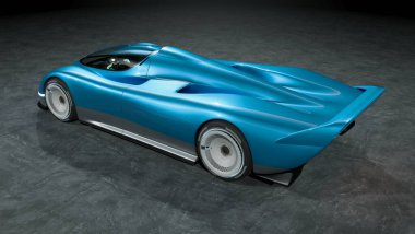 Markasız, jenerik konsept bir arabanın 3 boyutlu çizimi