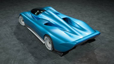 Markasız, jenerik konsept bir arabanın 3 boyutlu çizimi