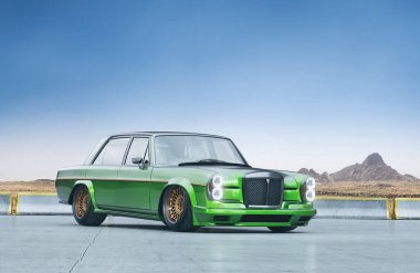 Markasız, jenerik konsept bir arabanın 3 boyutlu çizimi