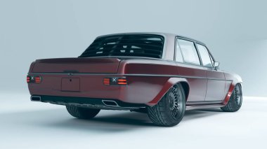 Markasız, jenerik konsept bir arabanın 3 boyutlu çizimi