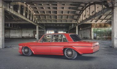 Markasız, jenerik konsept bir arabanın 3 boyutlu çizimi