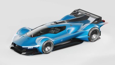 Markasız, jenerik konsept bir arabanın 3 boyutlu çizimi