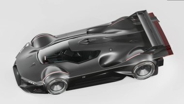 Markasız, jenerik konsept bir arabanın 3 boyutlu çizimi