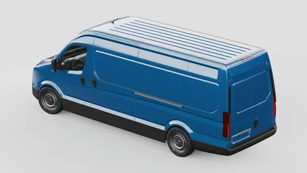 无品牌通用送货车的3D渲染 — 图库照片