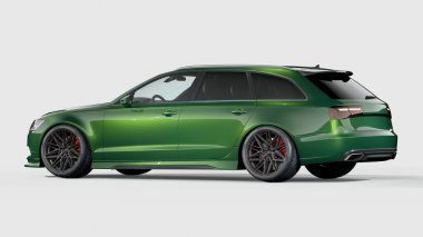 Markasız, jenerik konsept bir arabanın 3 boyutlu çizimi