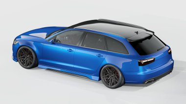 Markasız, jenerik konsept bir arabanın 3 boyutlu çizimi