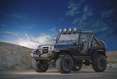 Markasız bir SUV 'un 3 boyutlu görüntülemesi