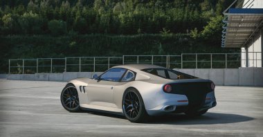 Markasız, jenerik konsept bir arabanın 3 boyutlu çizimi