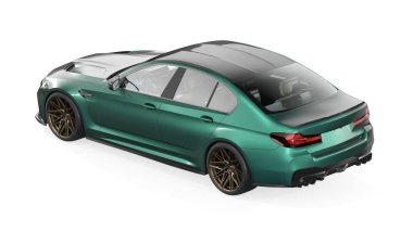 Markasız, jenerik konsept bir arabanın 3 boyutlu çizimi