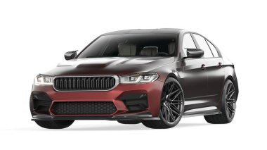 Markasız, jenerik konsept bir arabanın 3 boyutlu çizimi