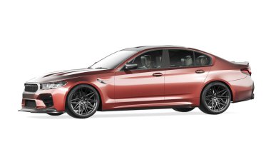 Markasız, jenerik konsept bir arabanın 3 boyutlu çizimi