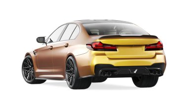 Markasız, jenerik konsept bir arabanın 3 boyutlu çizimi