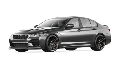 Markasız, jenerik konsept bir arabanın 3 boyutlu çizimi