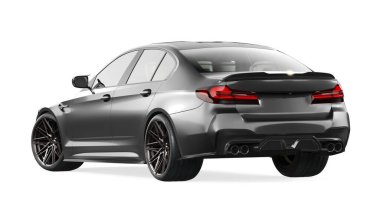 Markasız, jenerik konsept bir arabanın 3 boyutlu çizimi