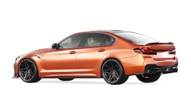 Markasız, jenerik konsept bir arabanın 3 boyutlu çizimi