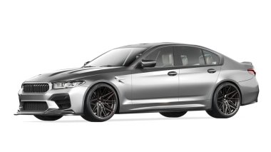 Markasız, jenerik konsept bir arabanın 3 boyutlu çizimi