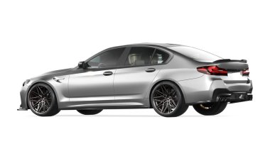 Markasız, jenerik konsept bir arabanın 3 boyutlu çizimi