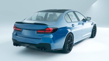 Markasız, jenerik konsept bir arabanın 3 boyutlu çizimi