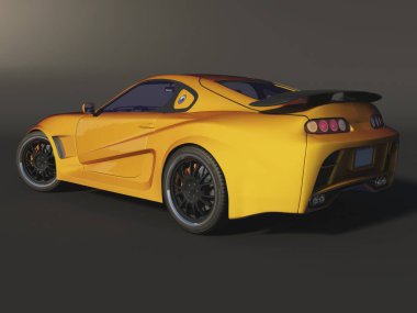 Markasız, jenerik bir arabanın 3D görüntülemesi