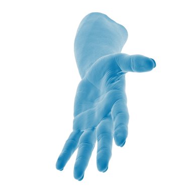 Mavi, şeffaf el bağlantı için uzanıyor