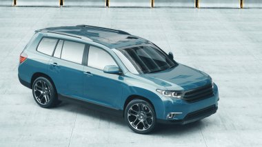 Markasız bir SUV 'un 3 boyutlu görüntülemesi