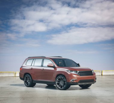 Markasız bir SUV 'un 3 boyutlu görüntülemesi