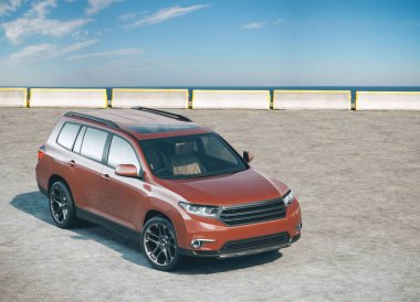 Markasız bir SUV 'un 3 boyutlu görüntülemesi