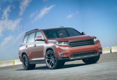 Markasız bir SUV 'un 3 boyutlu görüntülemesi