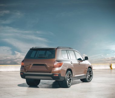 Markasız bir SUV 'un 3 boyutlu görüntülemesi